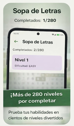 Sopa de Letras — selección de nivel